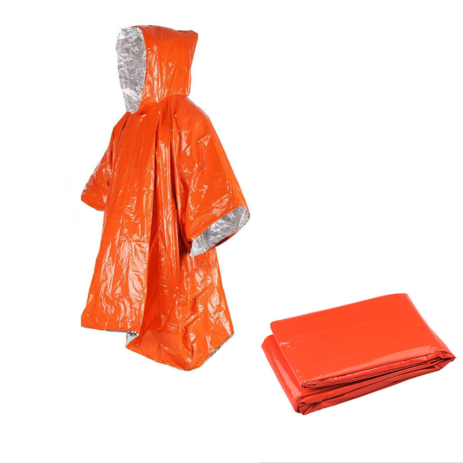Emergency Poncho Rain - معطف مطر من الألومنيوم للاستعمال مرة