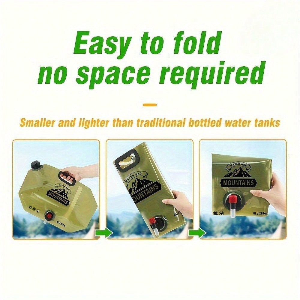 2.11 جالون، وعاء ماء محمول مع  - مراجعة Water Bag Collapsible وسعره