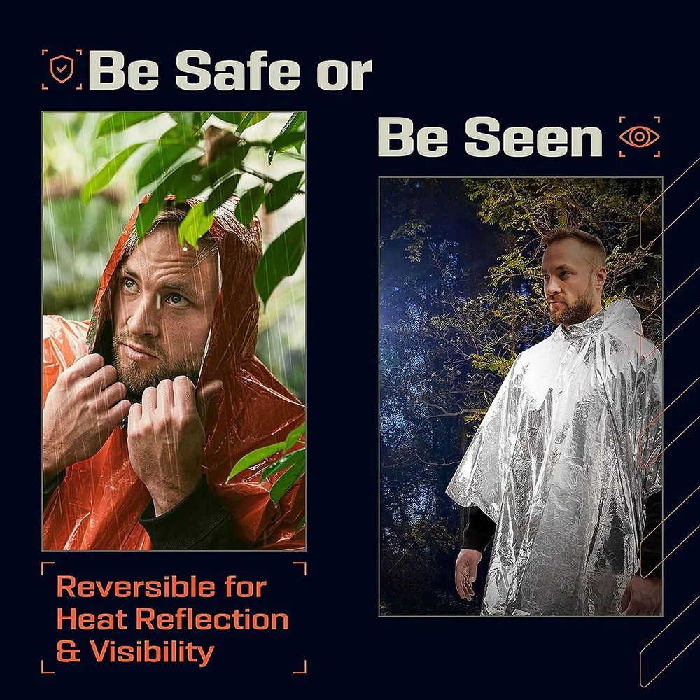 قطعة واحدة من معطف المطر للطوا - مراجعة Emergency Poncho Rain وسعره