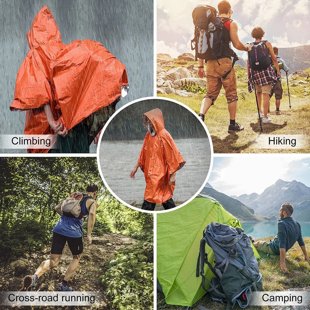 قطعة واحدة من معطف المطر للطوا - مراجعة Emergency Poncho Rain وسعره