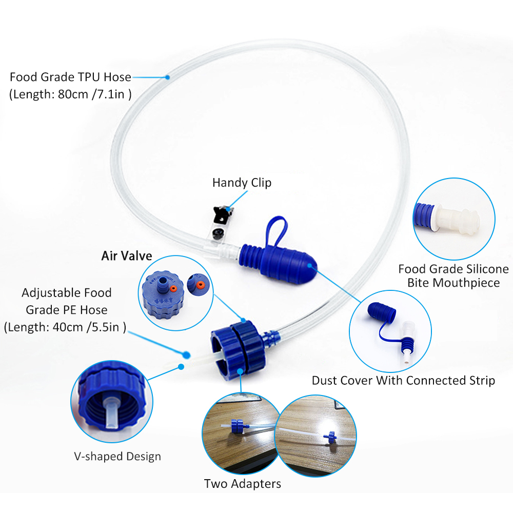 أنبوب شرب زجاجة المياه مع محول - مراجعة Fishing Kit Compact وسعره